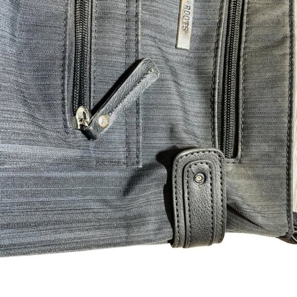 Roots Grey Cargo Shoulder Bag Large Pockets - Picture 3 of 8